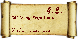 Gózony Engelbert névjegykártya